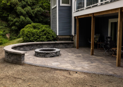 Patio and fire pit.